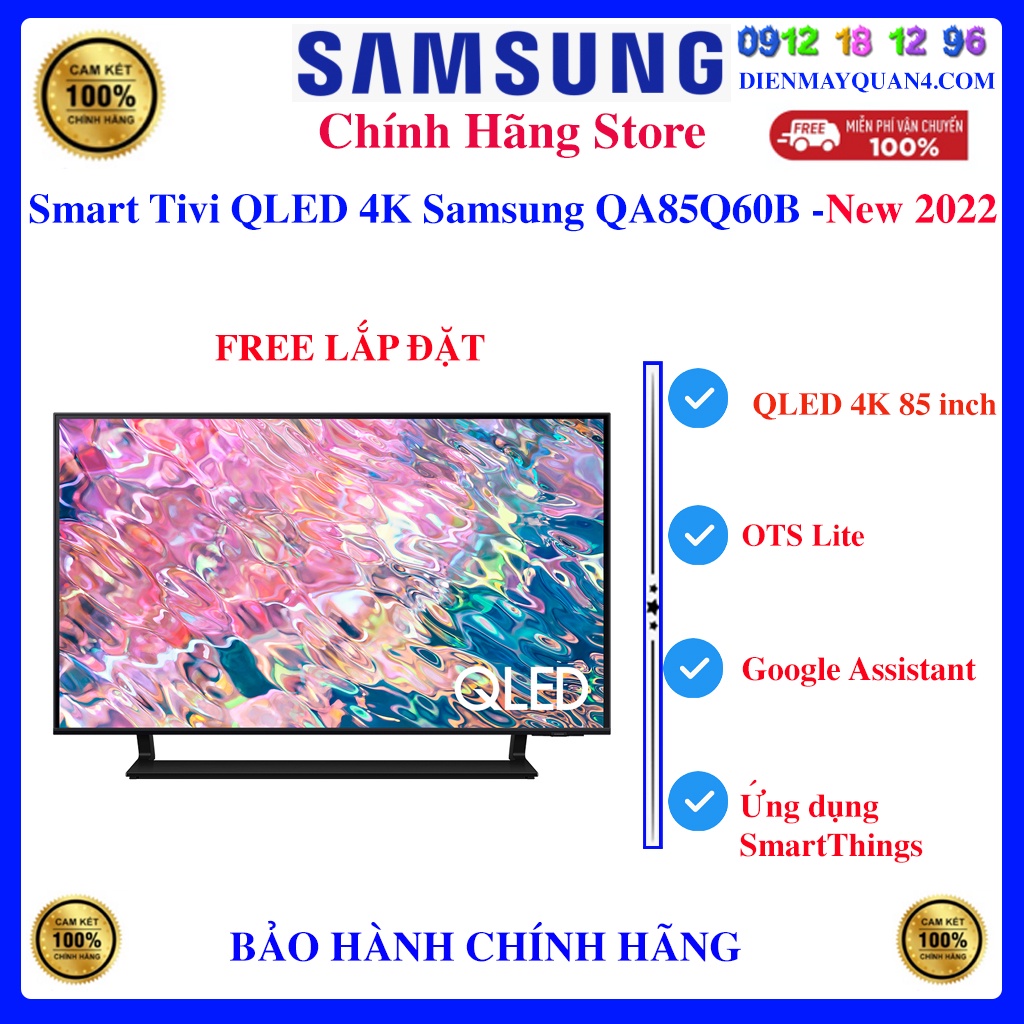 [Mã ELHAMS5 giảm 6% đơn 300K] [Samsung 85Q60B] Smart Tivi QLED 4K 85 inch Samsung QA85Q60B