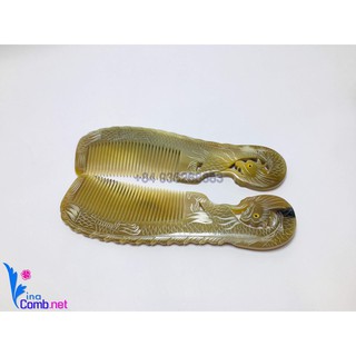 Lược chải tóc bằng sừng bò châu phi Cao cấp 2019 tách 2 mặt
