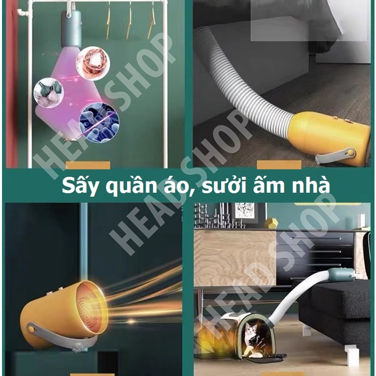 Máy Sấy quần áo sưởi ấm nhà cửa chăn gối mini cầm tay thông minh tiện dụng đa chức năng mã RF168  HeadShop