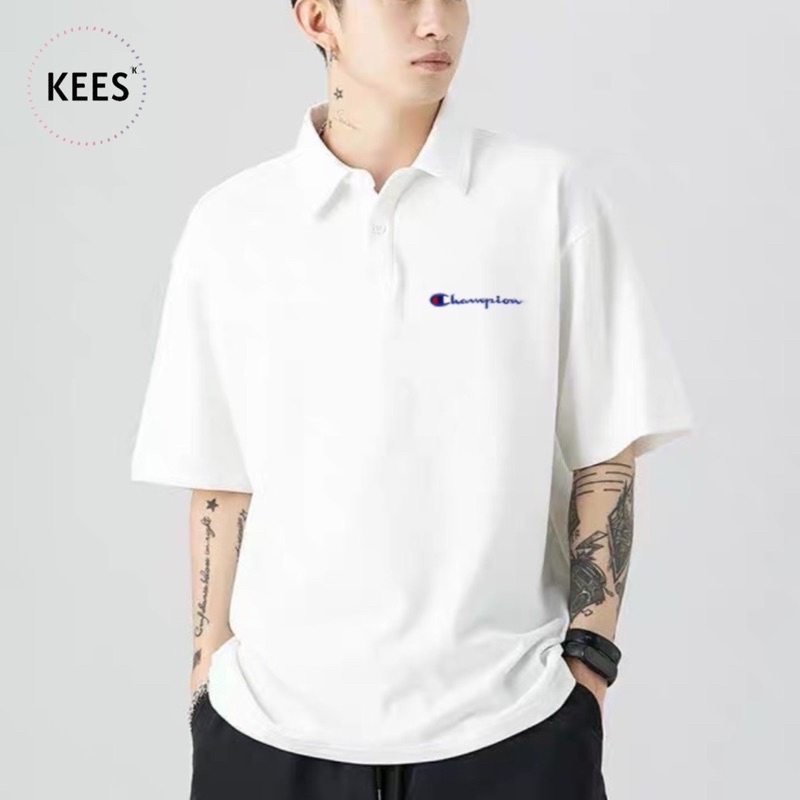 Áo Polo Champion Cổ Bẻ Nam Nữ Chất Vải Cotton Da Cá Sấu full Cao Cấp