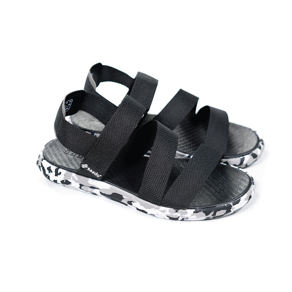 Sandal Saado CL01 đế rằn ri nam nữ, Biệt Đội Bóng Đêm- Dép quai hậu nhẹ bền, không hôi chân