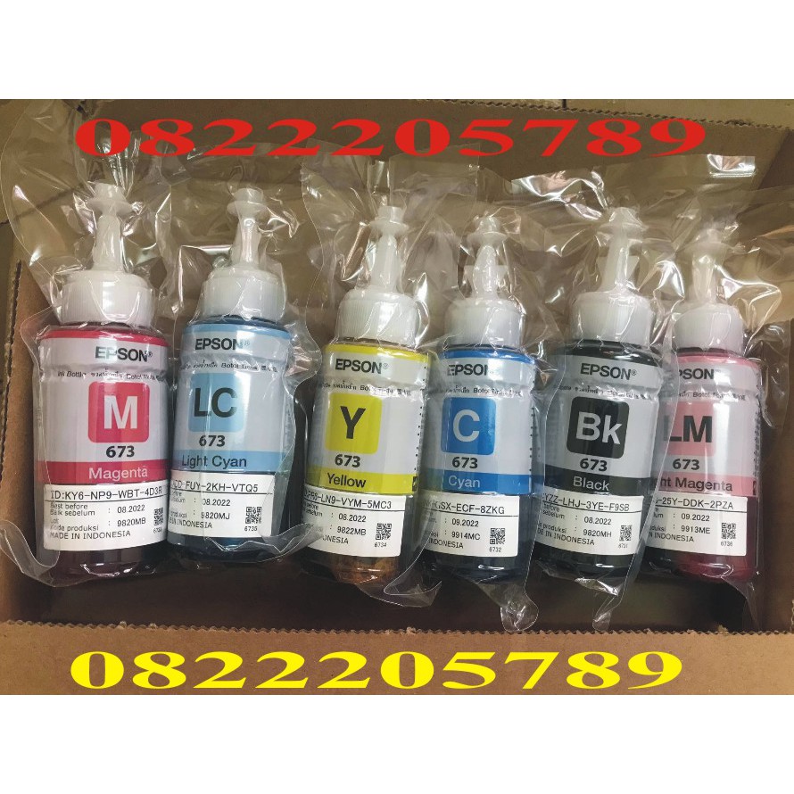 Mực 673 máy in Epson L805/L1800/L850/L800.v.v.chính hãng bóc máy