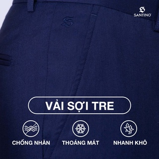 Quần tây công sở sợi tre santino cao cấp, màu xanh than form ôm nhẹ - ảnh sản phẩm 3