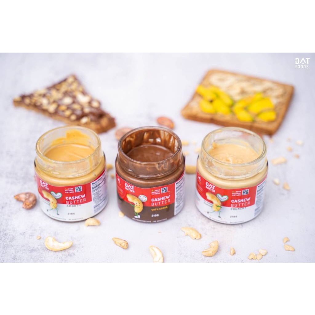 Bơ Đậu Phộng / Hạt Điều Đạt Foods 210gr