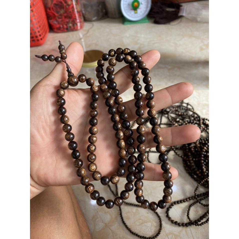 Vòng Tay Trầm Hương Sánh Chìm Chuỗi Tràng Hạt 108 6mm