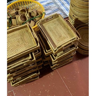 J Vintage -  Khay Decor đa dụng mây tre đan ( Giá Xưởng)