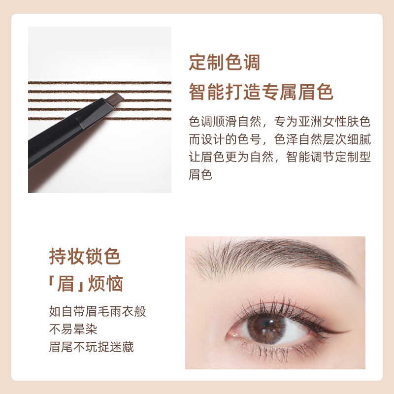Bút Chì Kẻ Lông Mày Hai Đầu Siêu Mịn Chống Thấm Nước Lâu Trôi Màu Nâu Hiệu NOVO NO.5627