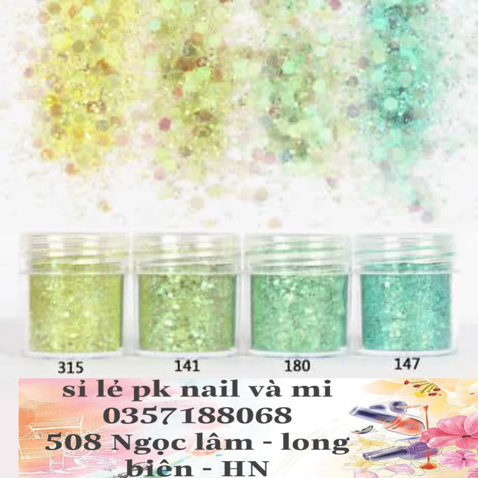 Nhũ kim tuyến 3d rắc móng