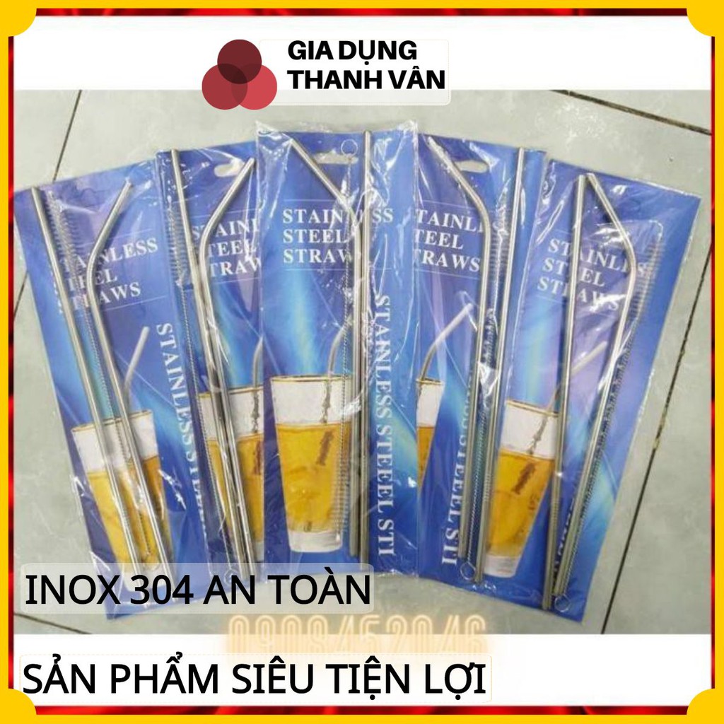 Set ống hút inox 304- 21.5*6cm
