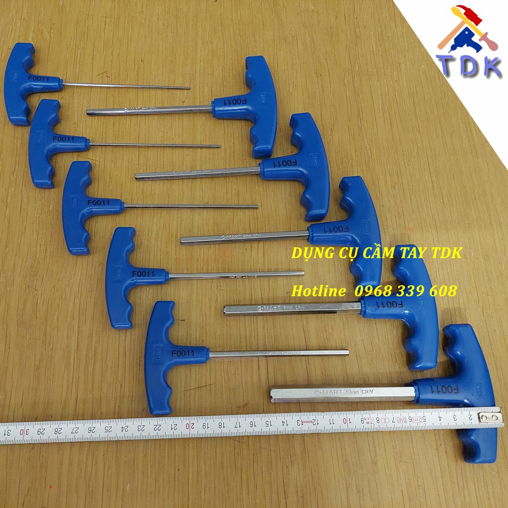 Bộ lục giác chữ T 10 chi tiết F0011 CMART từ 2~10mm