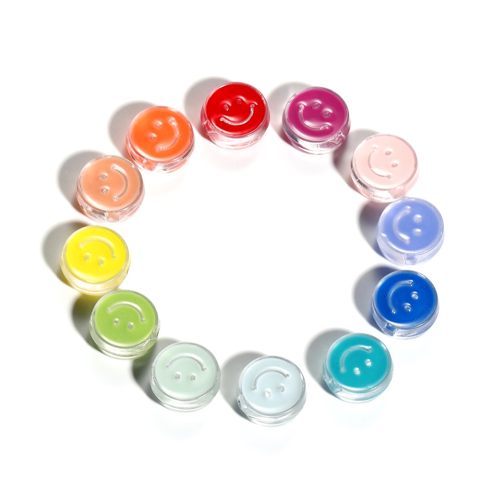 Túi 10 hạt nhựa St.kunkka hình mặt cười bằng acrylic