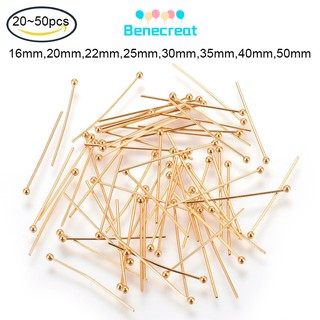 Set 20 ~ 50 Ghim Đầu Tròn Bằng Thép Không Gỉ 304 25x0.6mm 1.8mm Để Làm Nữ Trang