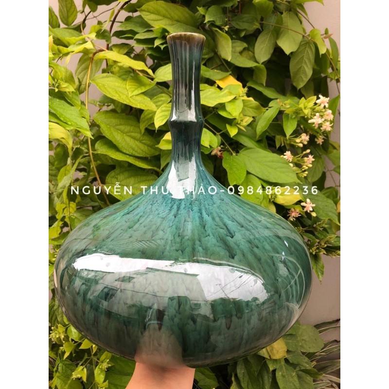 Bình trang trí - Bình hút lộc men hoả biến nghệ nhân Bát Tràng