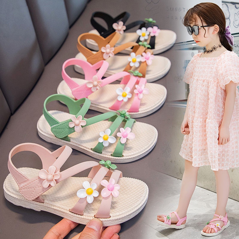 Giày Sandal Đế Mềm Chống Trượt Phong Cách Mới 2022 Cho Bé Gái