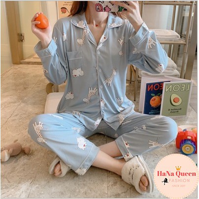 [Sẵn hàng] Bộ đồ ngủ Pijama dài tay mùa đông nhiều họa tiết con vật mẫu mới hot nhất | WebRaoVat - webraovat.net.vn