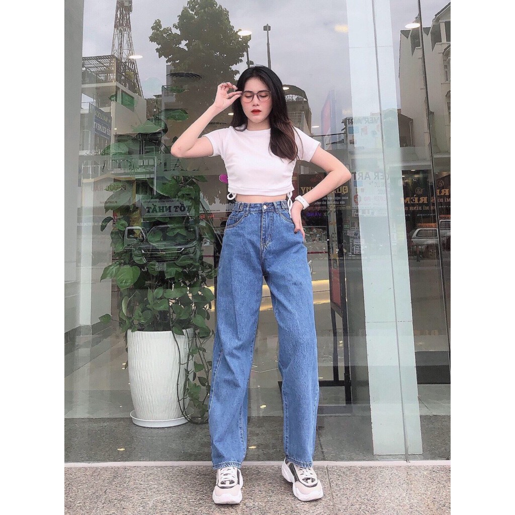 quần baggy dáng suông dài lưng cài đai cực hot ảnh thật