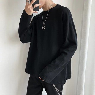 Áo thun longtee tay dài unisez trơn nam nữ form rộng xẻ tà -Hồng/Tím/Xanh Công/Đen/Trắng/Vàng/Xanh Dương
