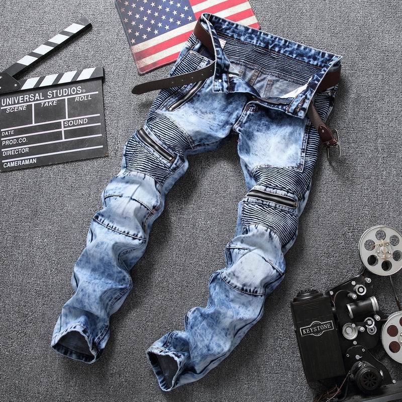 Quần Jeans Ống Đứng Có Khóa Kéo Thời Trang Mùa Hè Phong Cách Âu Mỹ Mới Cho Nam Giới 2021