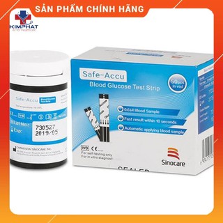 Que Thử Đường Huyết Hộp 50 Que Safe Accu Chính Hãng Sinocare