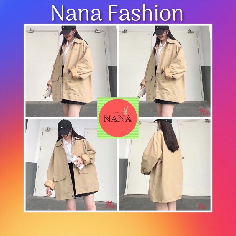 Áo Khoác Kaki 2 Túi Vuông Chất Kaki Dày Đẹp Nana Fashion Có Ảnh Thật Đánh Giá + Video