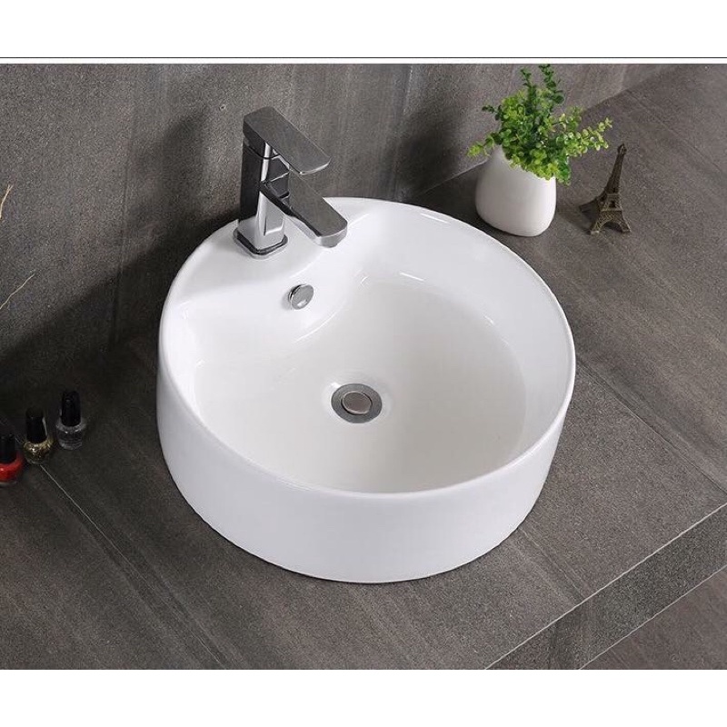 Combo siêu hàng xịn (Vòi+  LAVABO RỬA MẶT TRÒN( hàng cao cap chính hãng)