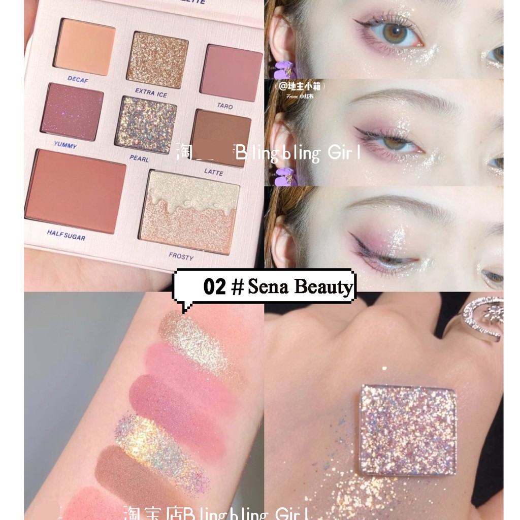 Bảng trang điểm Dikalu Trà Sữa Bubble Time Gồm Phấn Mắt + Phấn Má + Hilight | BigBuy360 - bigbuy360.vn