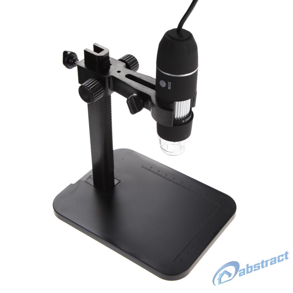 AB 1000X 8 LED 2MP USB Digital Microscope EndoscopeMagnifier Camera+Lift Stand