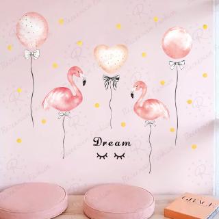Decal dán tường hình chim hồng hạc