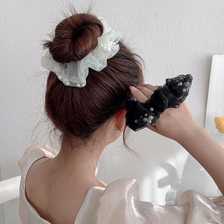 Cột tóc voan hạt thiết kế độc lạ scrunchies CT507