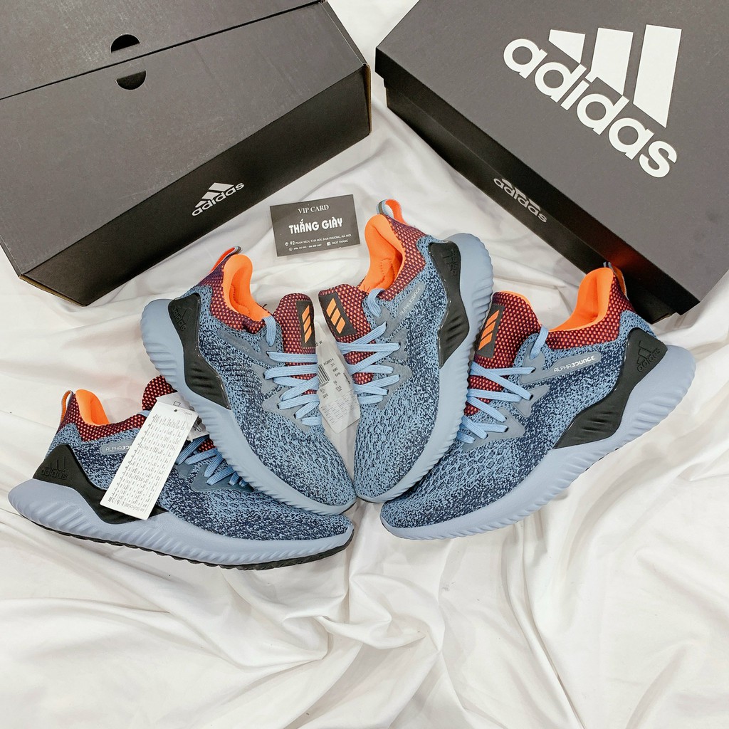 Giày Thể Thao Nam Nữ Ngô Thắng Alpha Xanh Chấm Cam