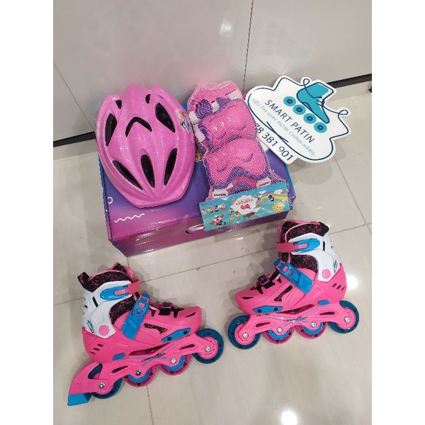 Giày patin chính hãng CX Skating shoes nhựa đúc cao cấp, có thiết kế khóa bánh tự động