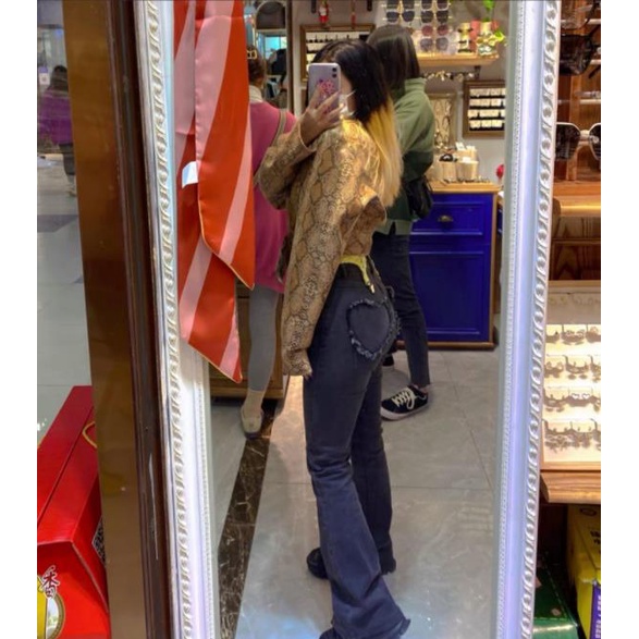 ™☎♧Quần Denim Màu Đen Dáng Ôm Phong Cách Mỹ Cá Tính Cho Nữ