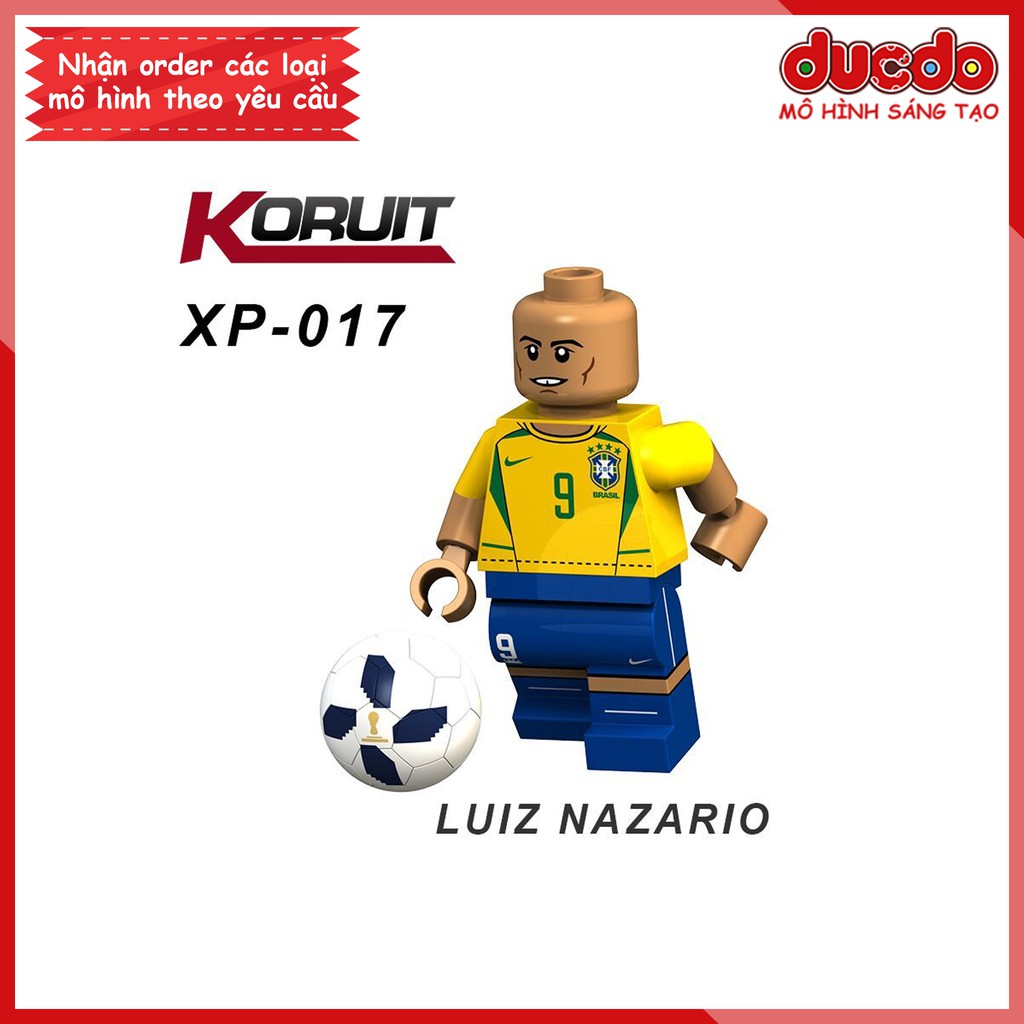 Minifigures các danh thủ bóng đá Messi, Ronaldo, Beckham - Đồ Chơi Lắp Ghép Xếp Hình Mini Mô hình Iron Man Koruit KT1003