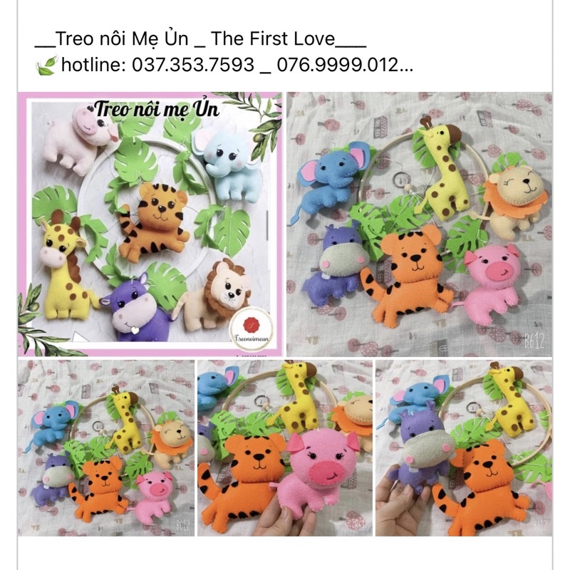 Đồ chơi treo nôi handmade cho bé sơ sinh ,kích thích thị giác cho bé