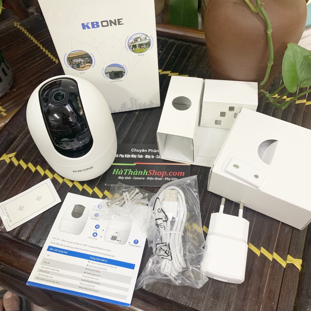 { Hot } Camera WiFi 1080p KBONE H21PW- Xoay 360 độ- chuẩn nén h.265- thương hiệu mỹ