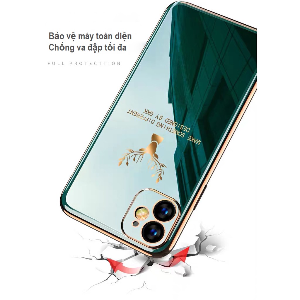 Ốp Iphone viền MẠ VÀNG BẢO VỆ CAM dẻo bóng full case 6/6s/6-6s-plus/7/8/7plus/8plus/X/Xs/XSmax/11/11 Promax-H Case