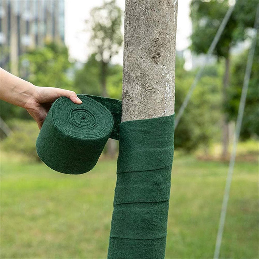 hongkangda Tree Roll Rolls Trunk Guard Protector Wrap Antifreeze Winter-Proof Plants Bandage 18m Cotton Gardening Supplies Thickened Winterproof Durable Warm Keeping Protective Cover