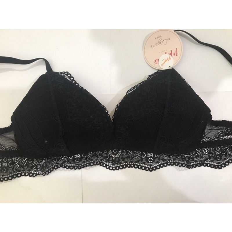 Áo ngực bra lót cúp tam giác không gọng không nâng mút mỏng có ren khoét sâu chữ V Marguerite by Corèle V Pháp - 61076