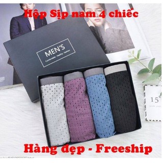Hộp 4 sịp đùi boxer nam thông hơi men's - quần sịp nam quần lót nam cao cấp xuất nhật sịp đùi nam cao cấp