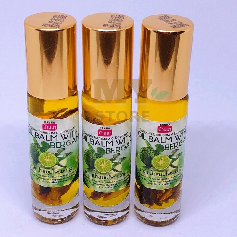 (Chính Hãng) Dầu Lăn Thảo Dược Oil Balm With Bergamot Otop- Hương Chanh Thái Lan 8cc