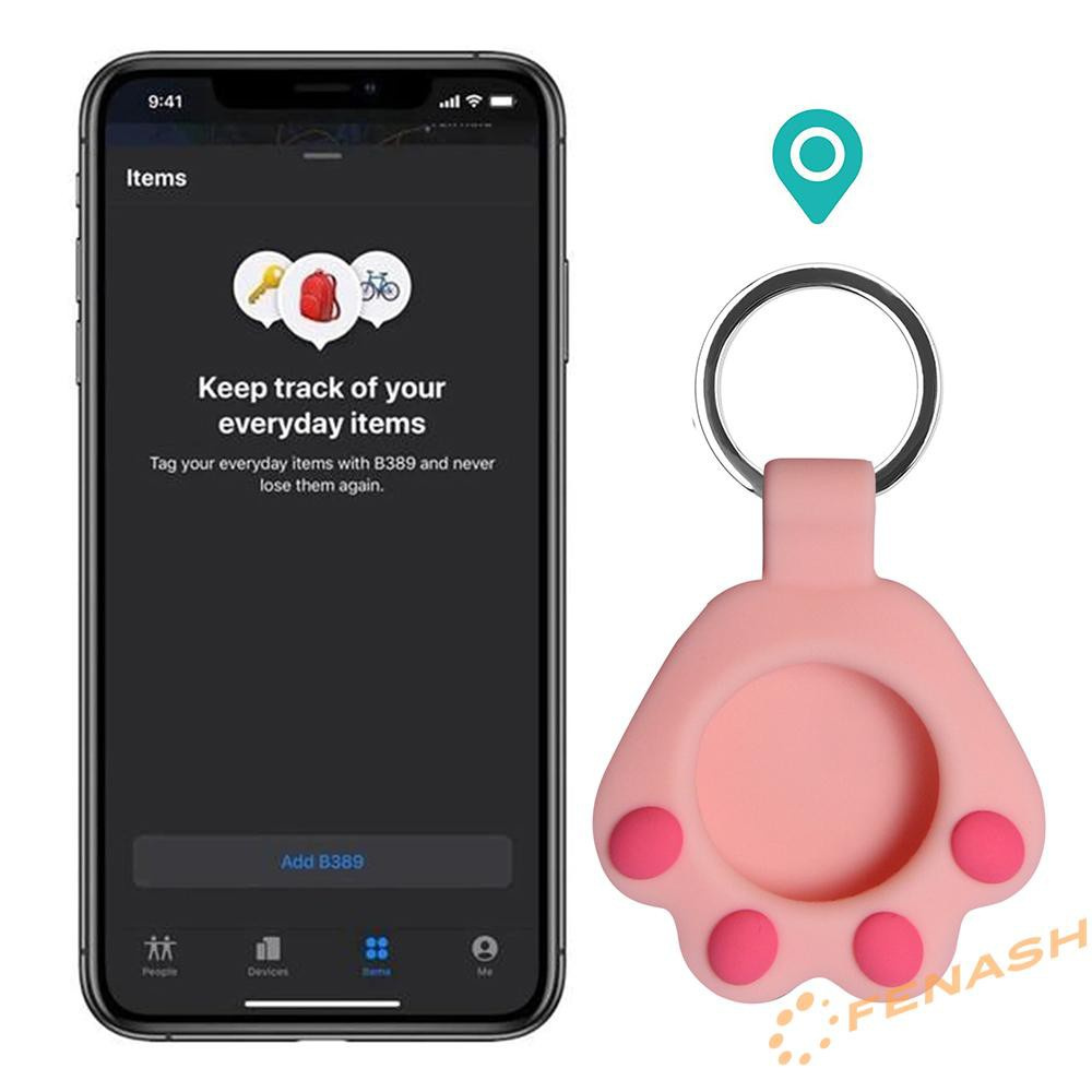 Móc Khóa Hình Bàn Chân Mèo Dễ Thương Cho Apple Airtag