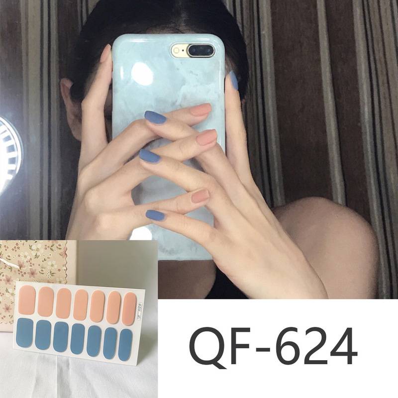 [Hàng mới về] Bộ 14 miếng dán trang trí móng tay chống nước thời trang Hàn Quốc