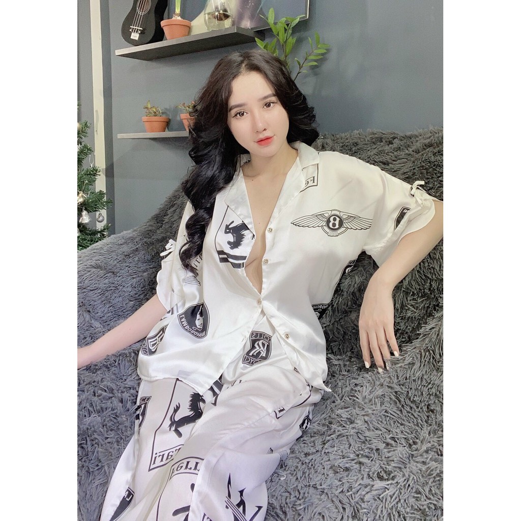 [Lee FASHION SHOP]Đồ Bộ Pijama Lụa, Chất vải siêu mịn, mát, Bigsize từ 45-75Kg