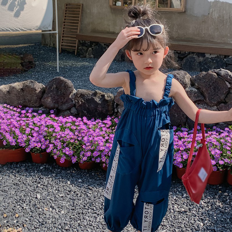 Bộ Áo Liền Quần Thời Trang Mùa Hè Hàn Quốc Cho Bé Gái