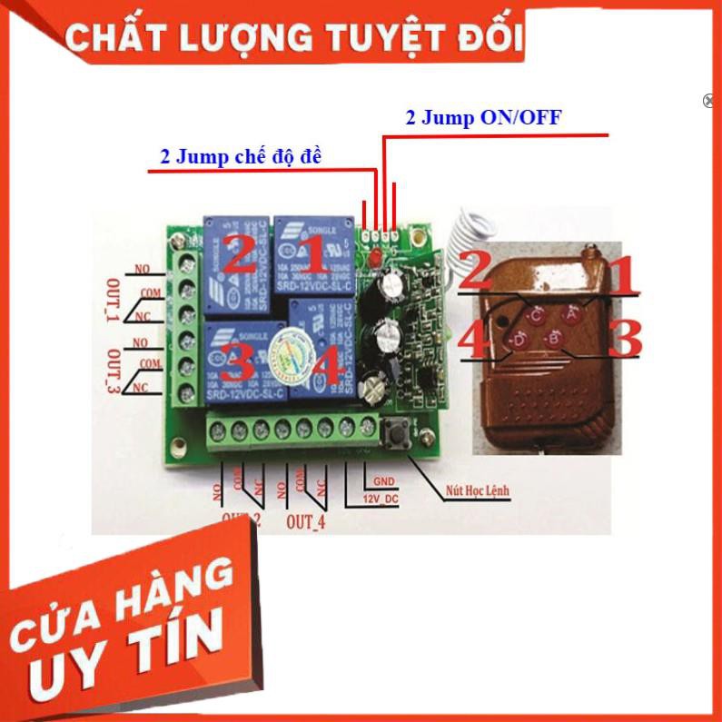 Bộ Thu Học Lệnh RF315 4 Kênh