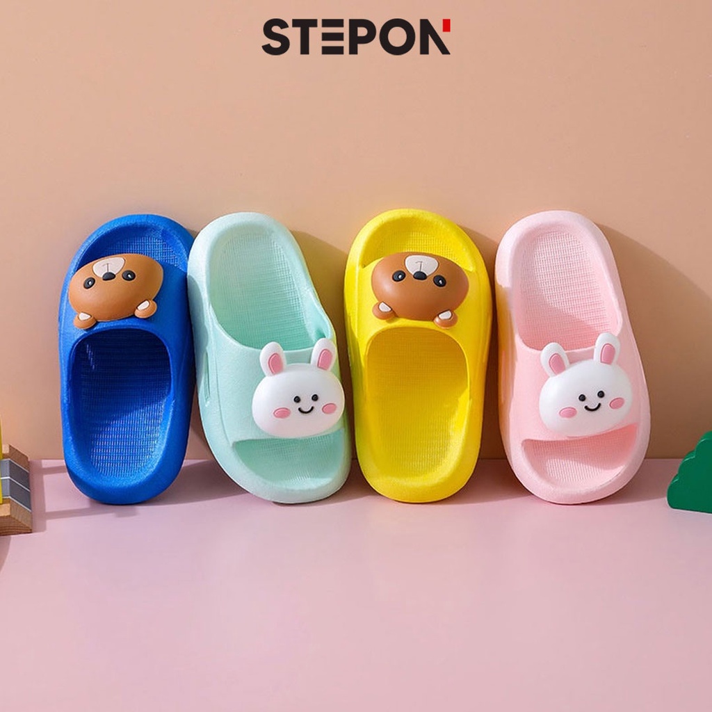 Dép cho bé gái dép trẻ em bé trai đi trong nhà mùa hè họa tiết gấu size 24 - 31