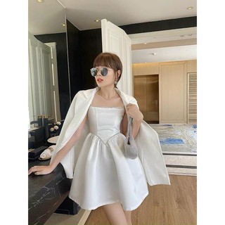 [HÀNG CAO CẤP] Đầm 2 dây xòe kết đá dự tiệc [Kèm hình ảnh thật]
