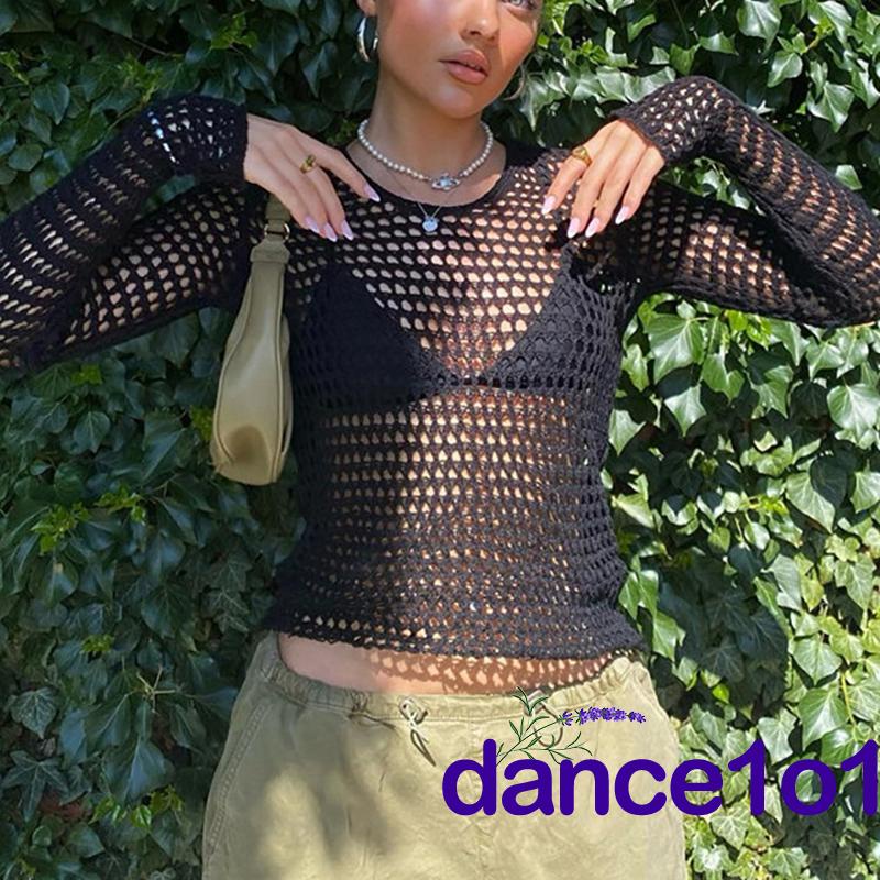 Áo Màu Đen Kiểu Dáng Vintage Thời Trang Khiêu Vũ1O1-Y2K