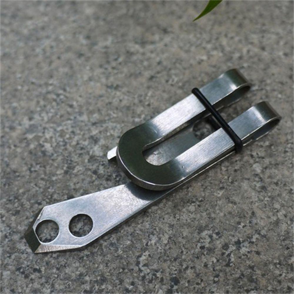 Danilo Kẹp Giữ Tiền / Vé Bằng Thép Không Gỉ Treo Thắt Lưng Sáng Tạo Dùng Khi Đi Cắm Trại / Leo