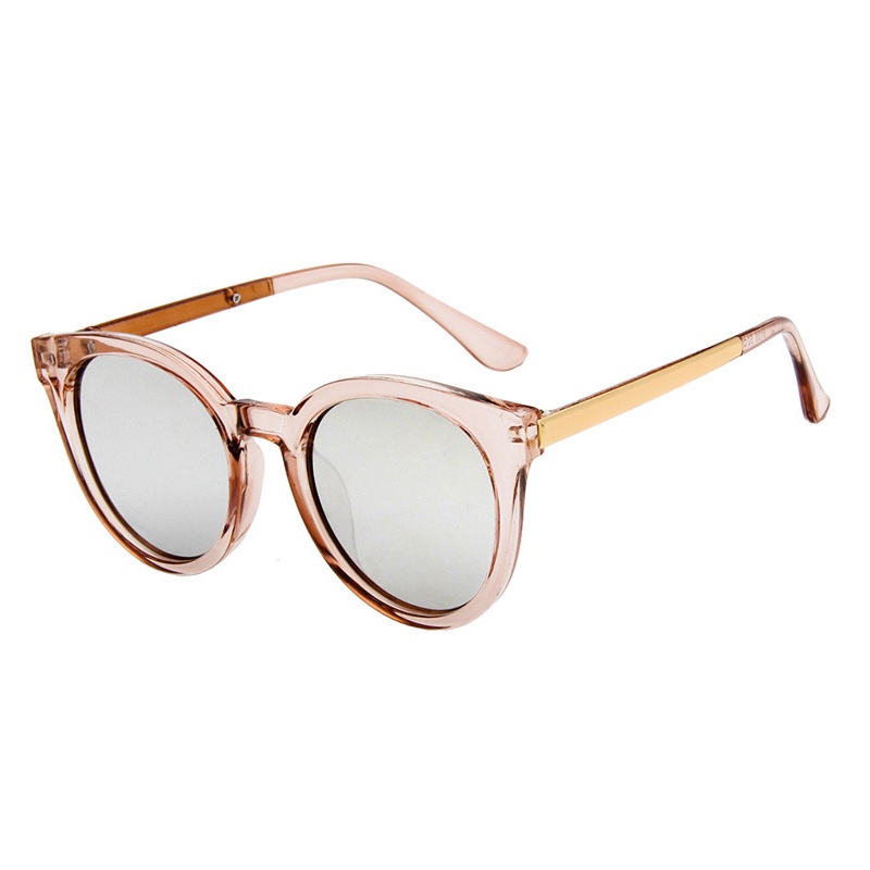 Kính mát SAMJUNE mắt mèo tráng gương phong cách cổ điển